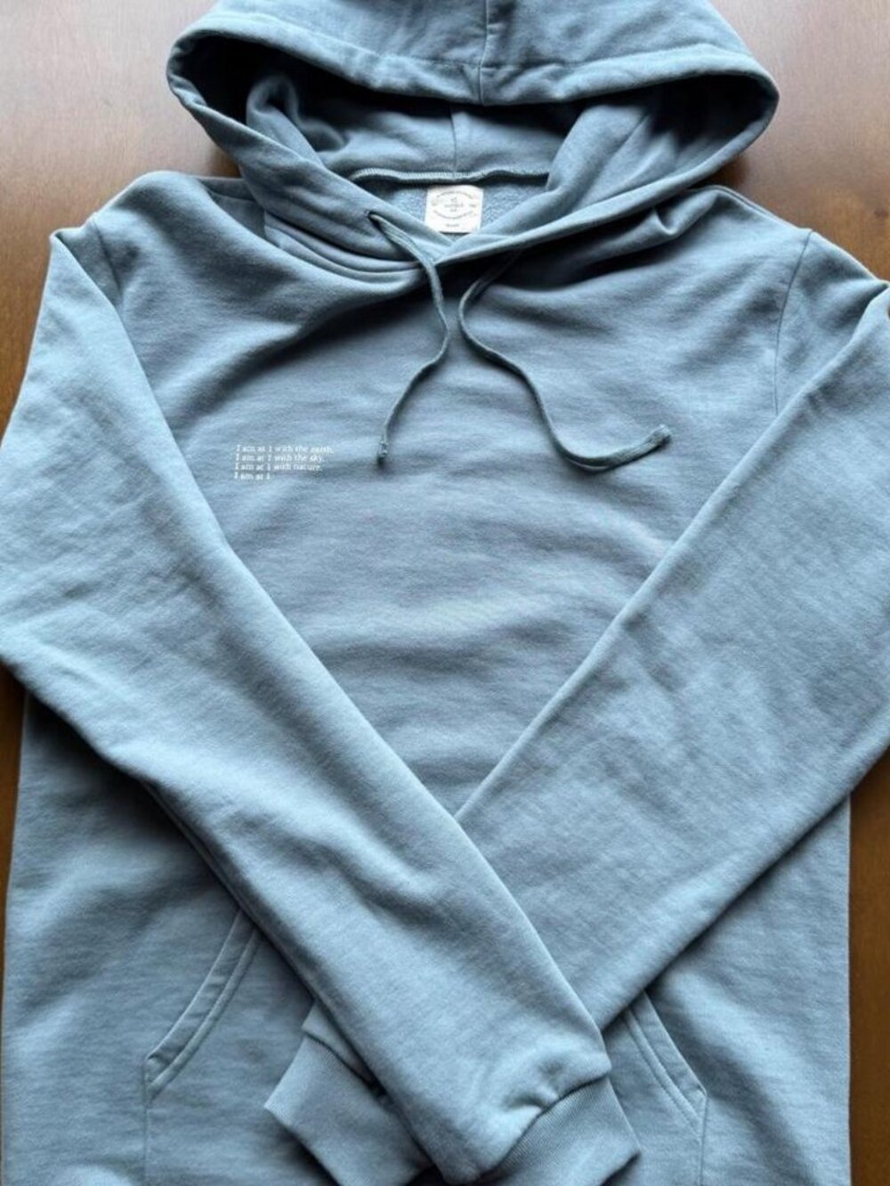 Blue 1Hotel Tultex hoodie in size L